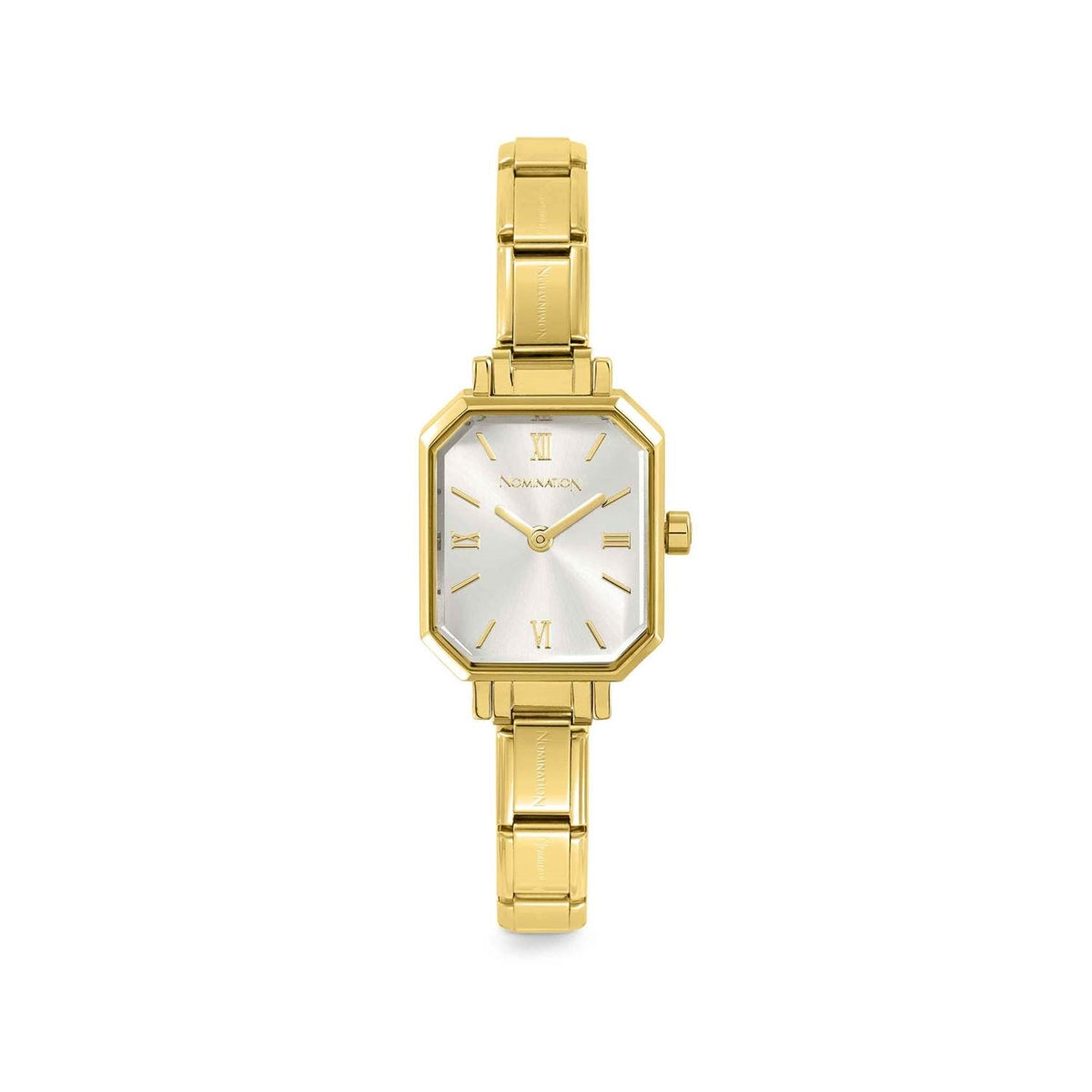 Nomination Gold Paris Rectangular Silver Dial Watch