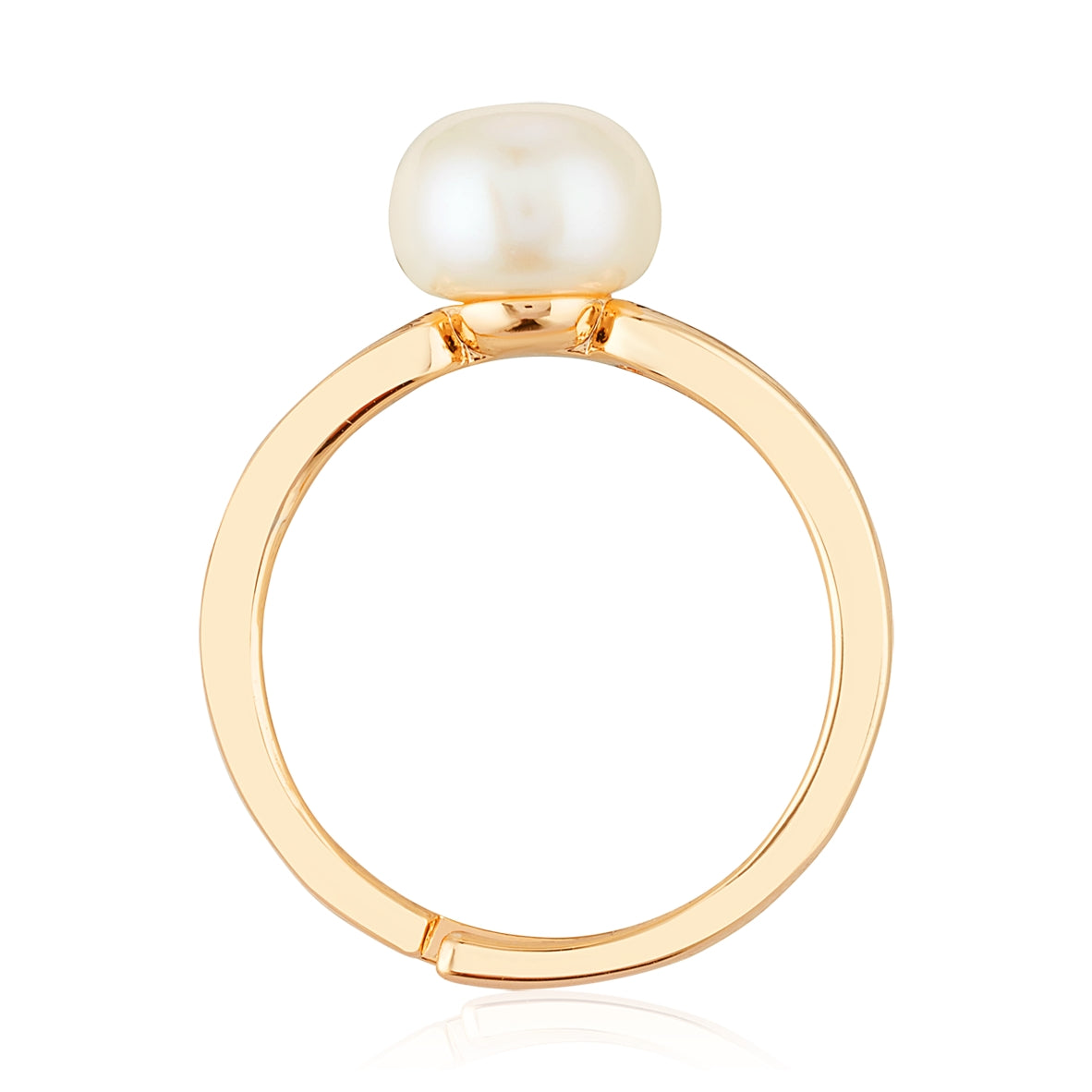 August Woods Gold Adjustable Freshwater Pearl Ring
