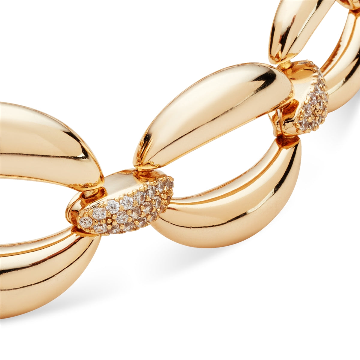August Woods Gold Chunky Chain Oval Bracelet
