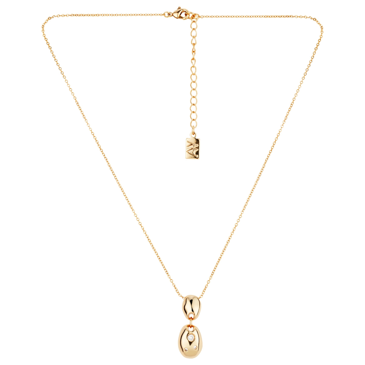 August Woods Gold Pavé Molten Necklace