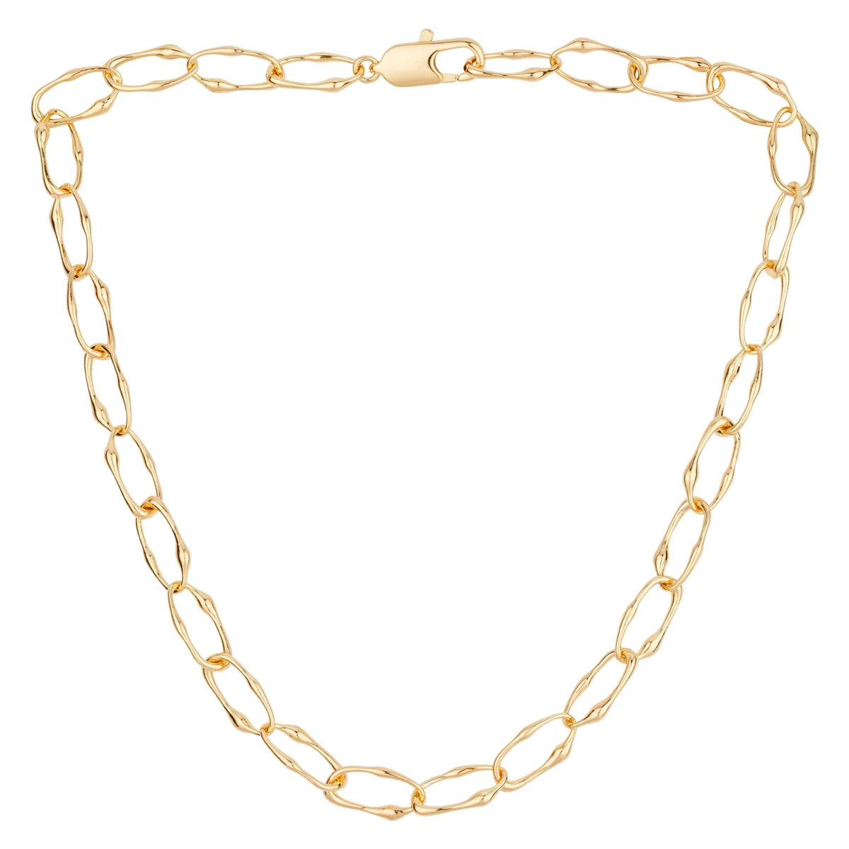 August Woods Gold Oval Chunky Necklace