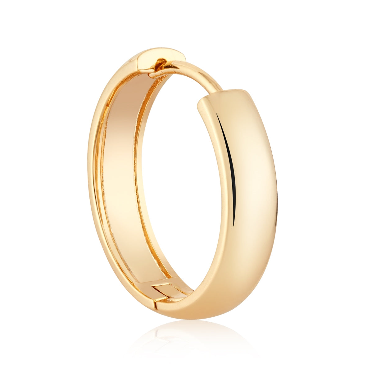 August Woods Gold Plain L Hoop Earrings