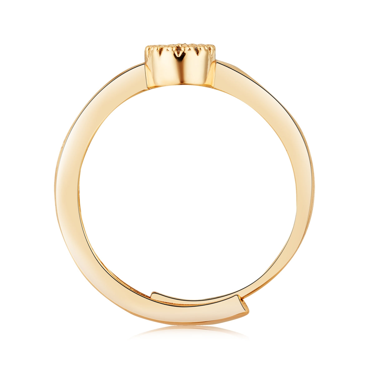 August Woods Gold Blue Halo Teardrop Ring