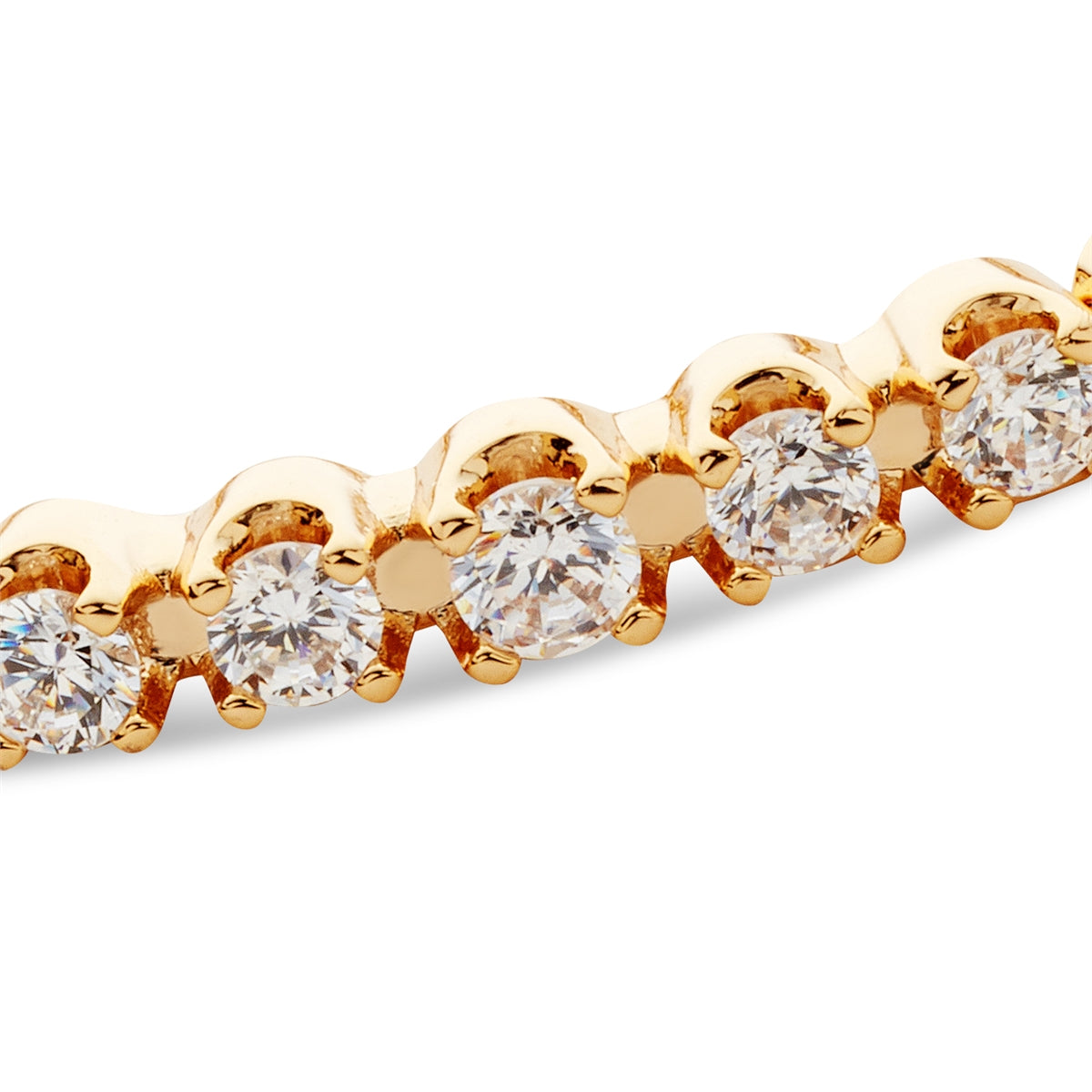 August Woods Gold CZ Beaded Band Adjustable Bangle