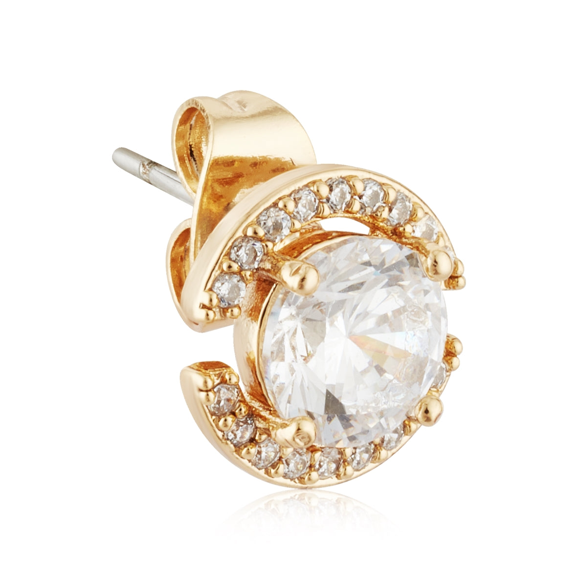 August Woods Gold Open Halo Stud Earrings