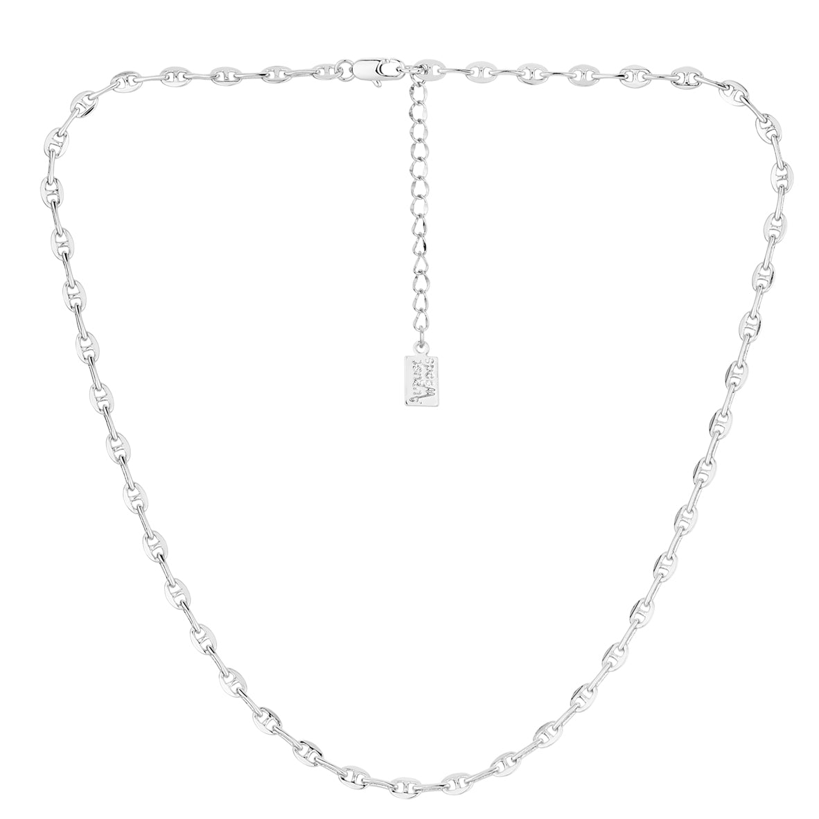 August Woods Silver Mini Marine Link Chain Necklace