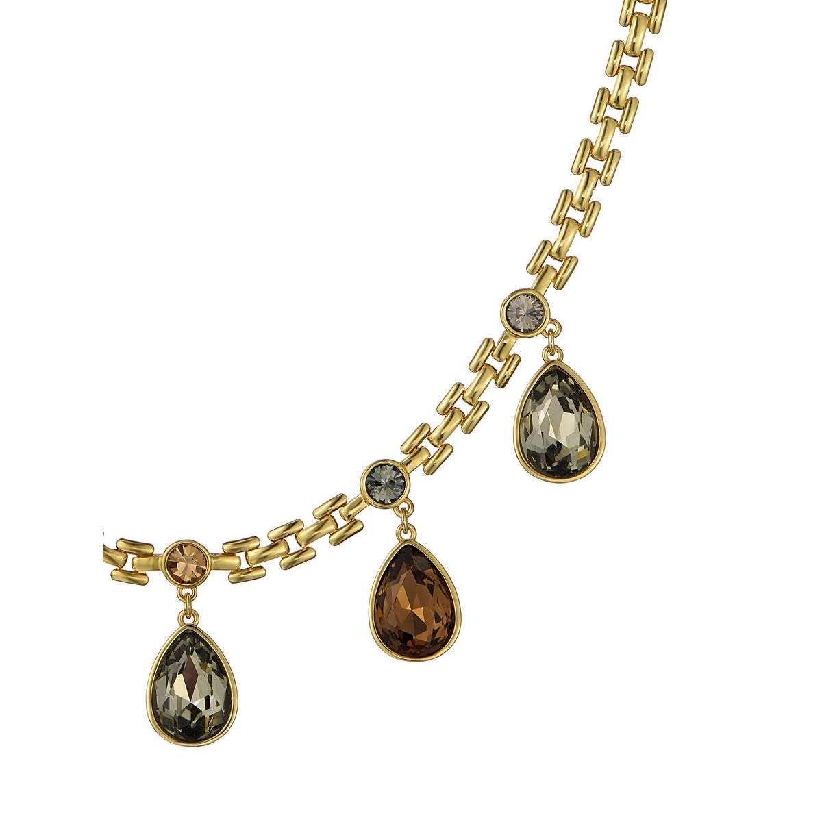 Ted Baker Gold Davina Grey Teardrop Necklace