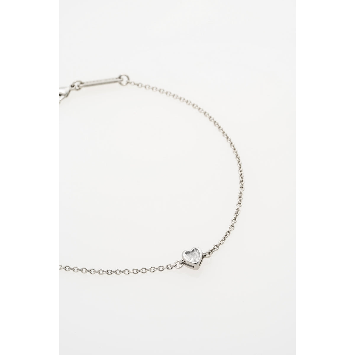 Ted Baker Silver Halle Mini Crystal Heart Bracelet