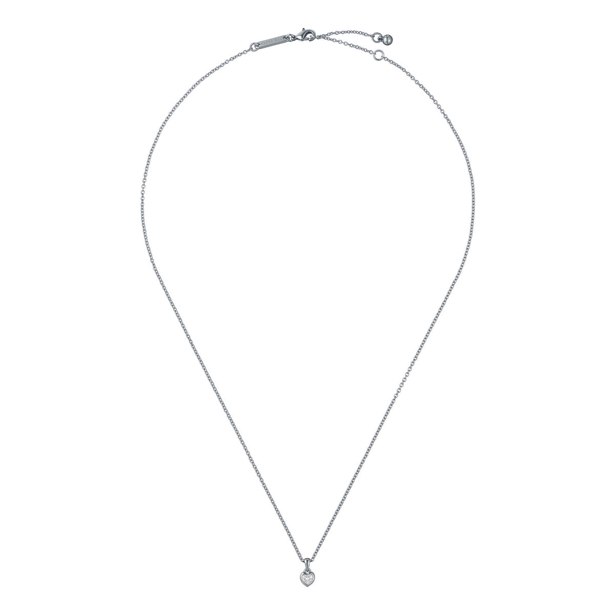 Ted Baker Silver Harlow Mini Crystal Heart Necklace