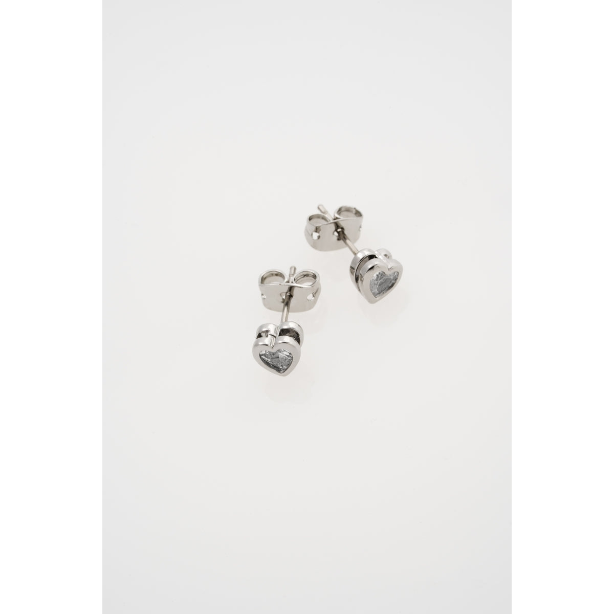 Ted Baker Silver Harmony Mini Crystal Heart Studs