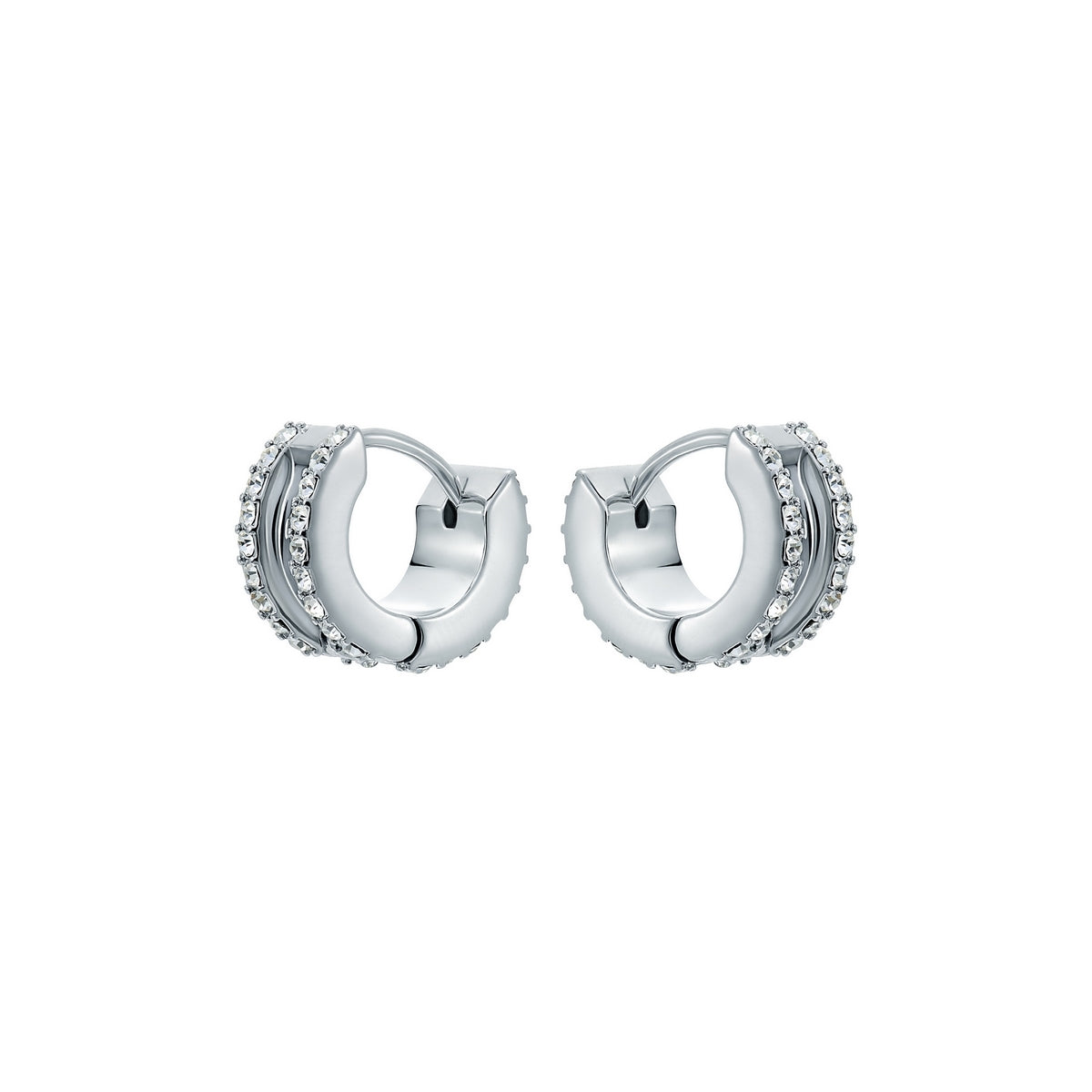 Ted Baker Silver Rosie Crystal Roll Huggies