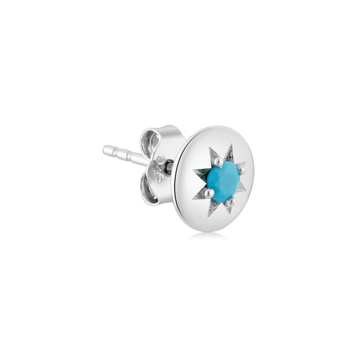 Argento Silver Birthstones December Turquoise Earrings