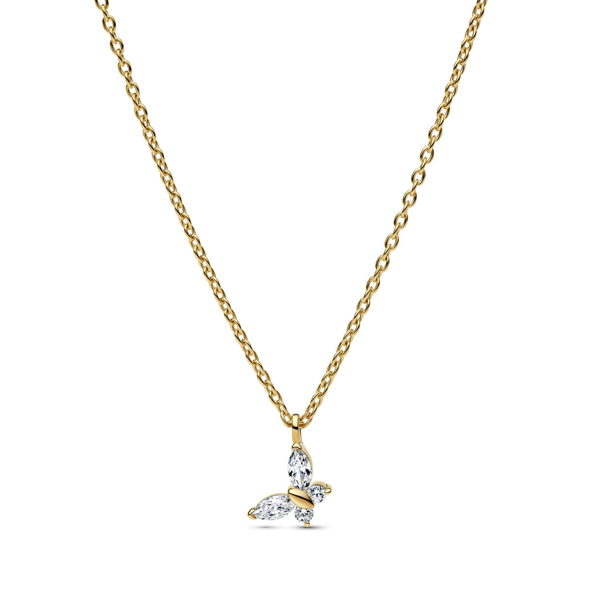 Pandora Gold Butterfly Pendant Necklace