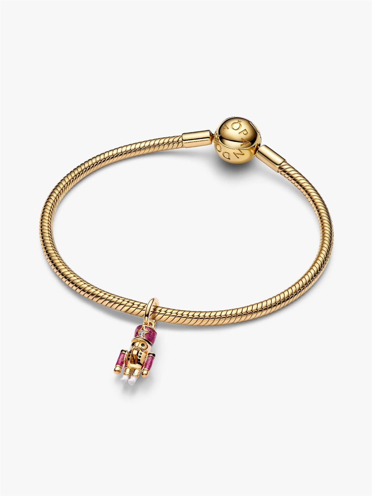 Pandora Gold Moveable Nutcracker Dangle Charm