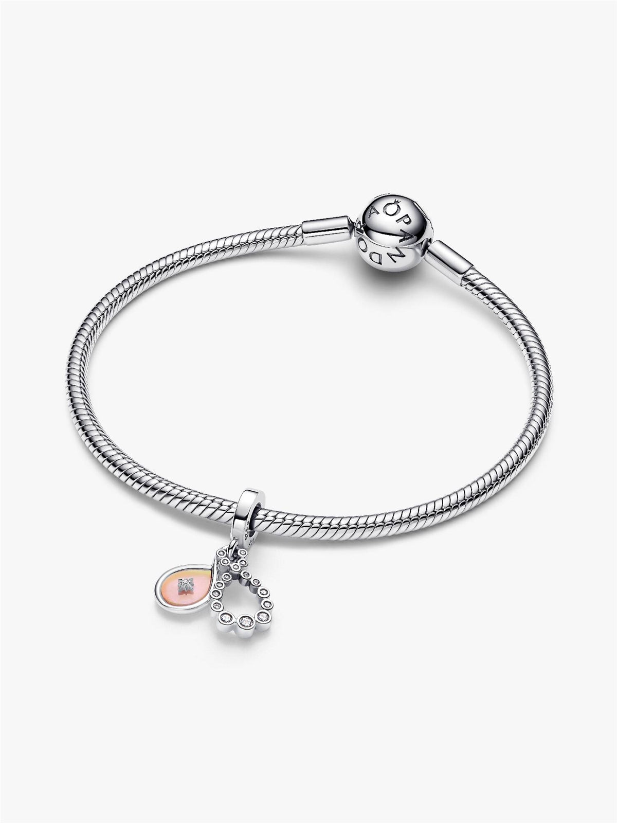 Pandora Silver Opalescent Infinity Double Dangle Charm