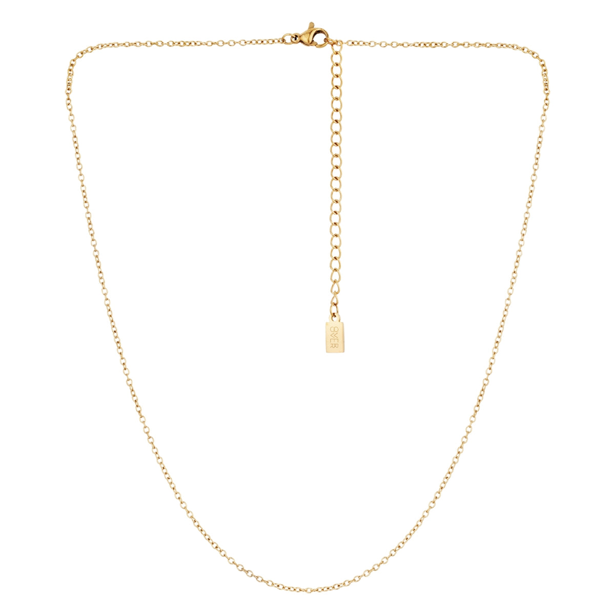 Over & Over Gold 14K Stainless Steel Rolo Chain Necklace