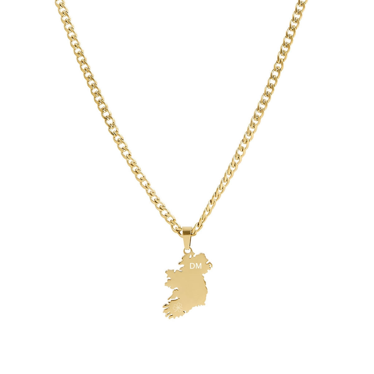 Over & Over Gold Stainless Steel 14K Ireland Curb Necklace
