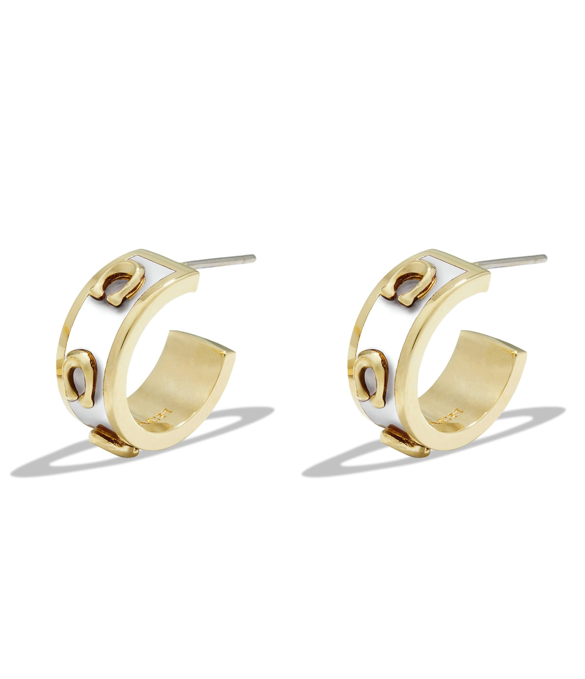 Coach Gold White Pegged C Hoops
