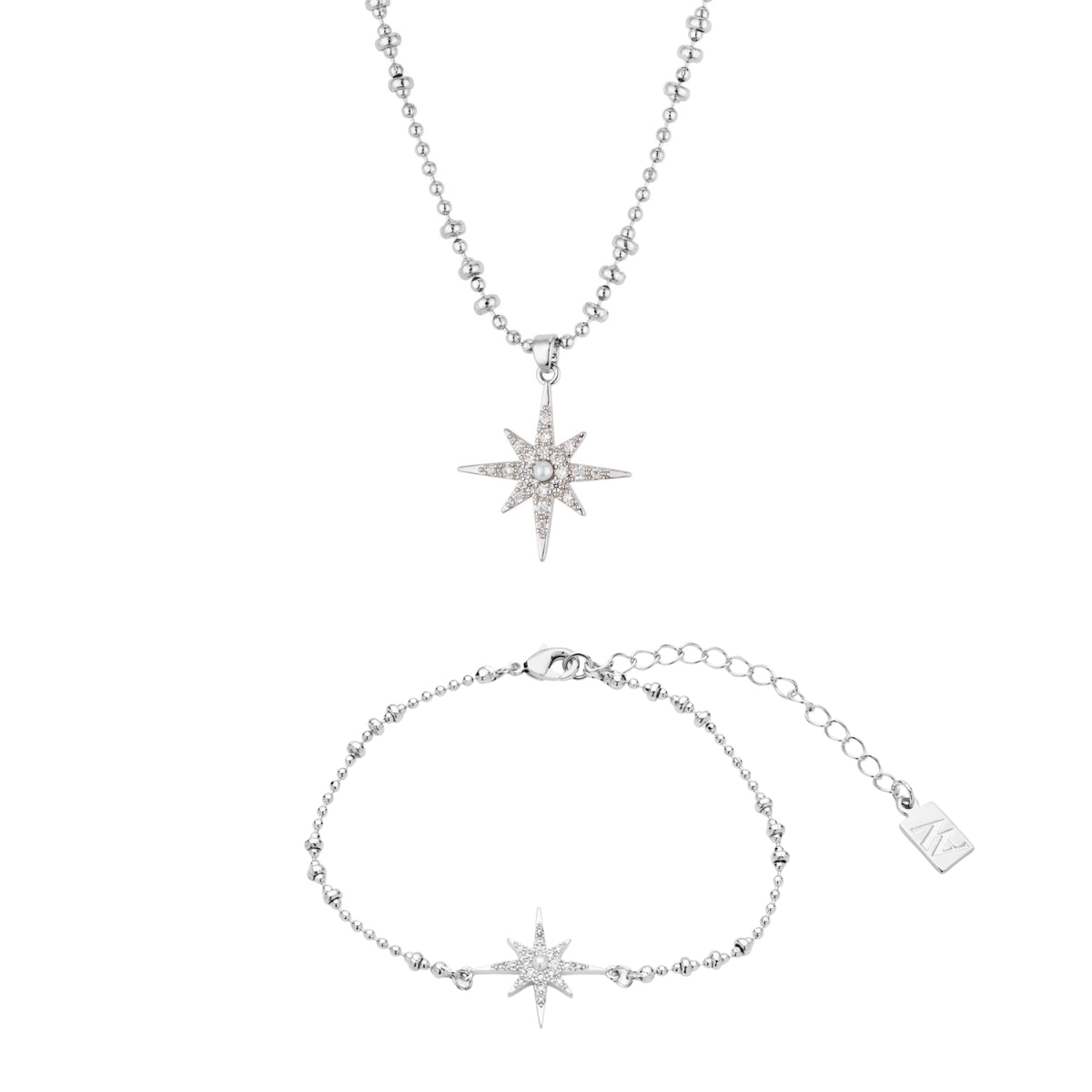 Silver Celestial Pavé Star Gift Set