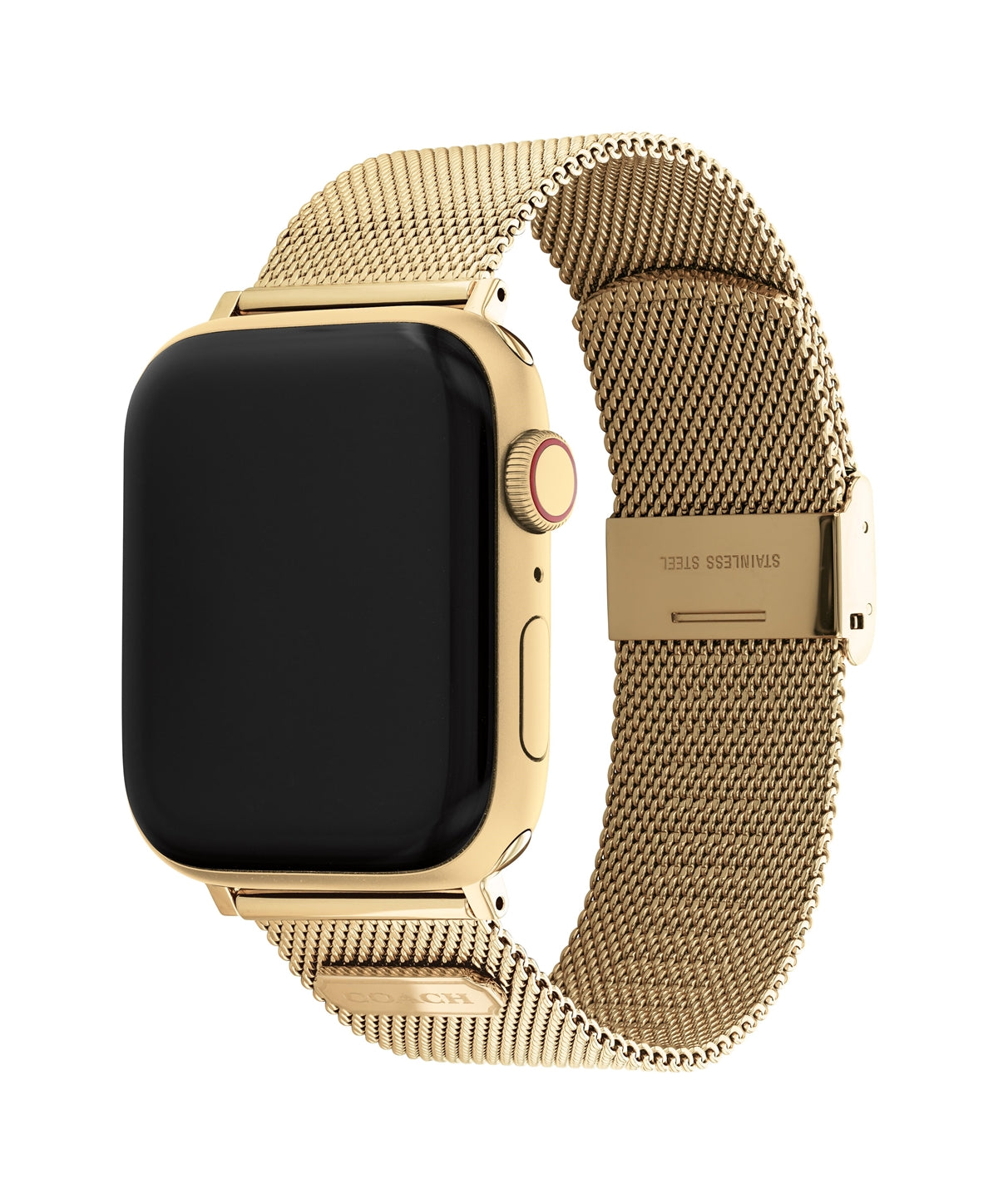 Coach Gold Mesh Badge Apple Strap