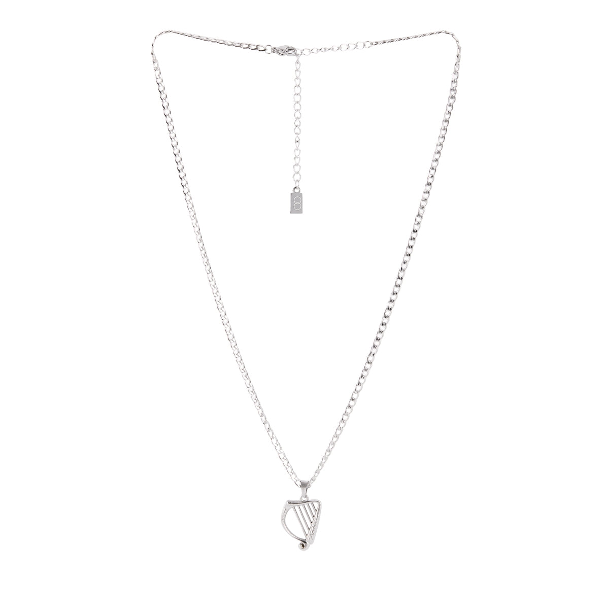 Over & Over Silver Harp Curb Chain Necklace
