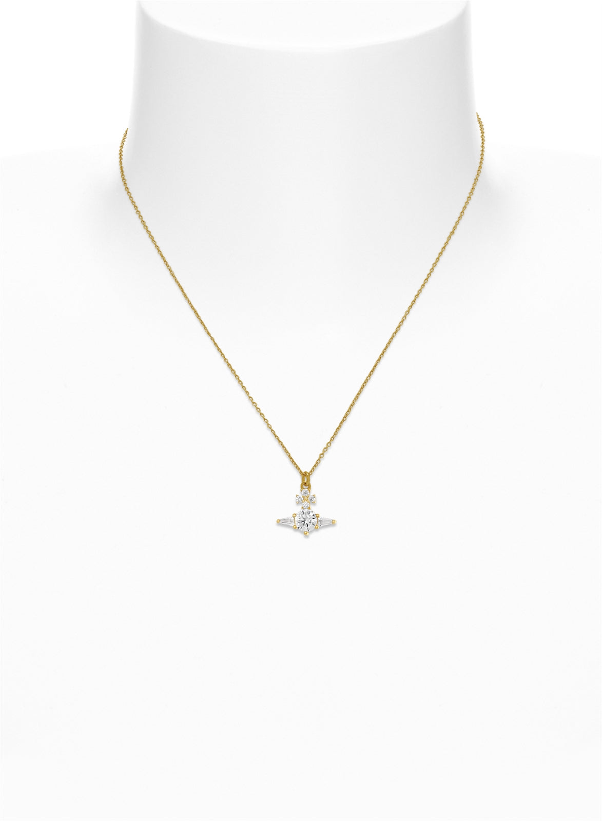 Vivienne Westwood Gold Ofelia CZ Angular Necklace