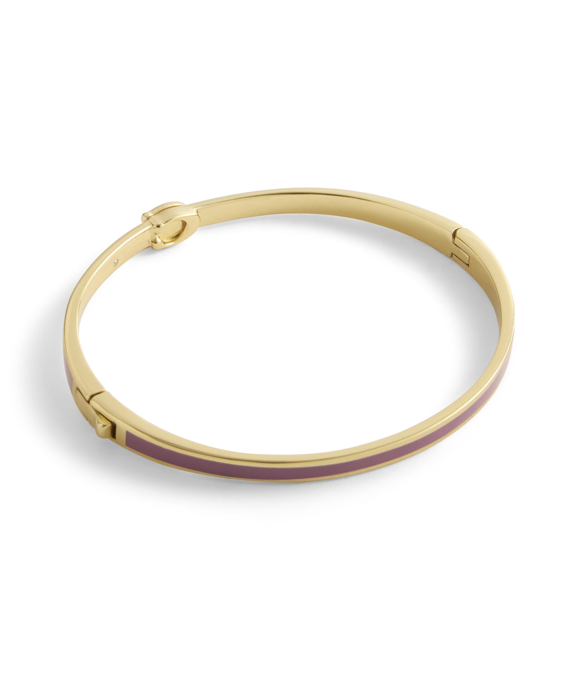 Coach Gold Light Pink C Logo Bangle