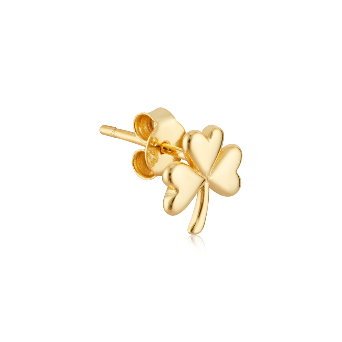 Argento Gold 14k Plated Shamrock Mini Stud Earrings