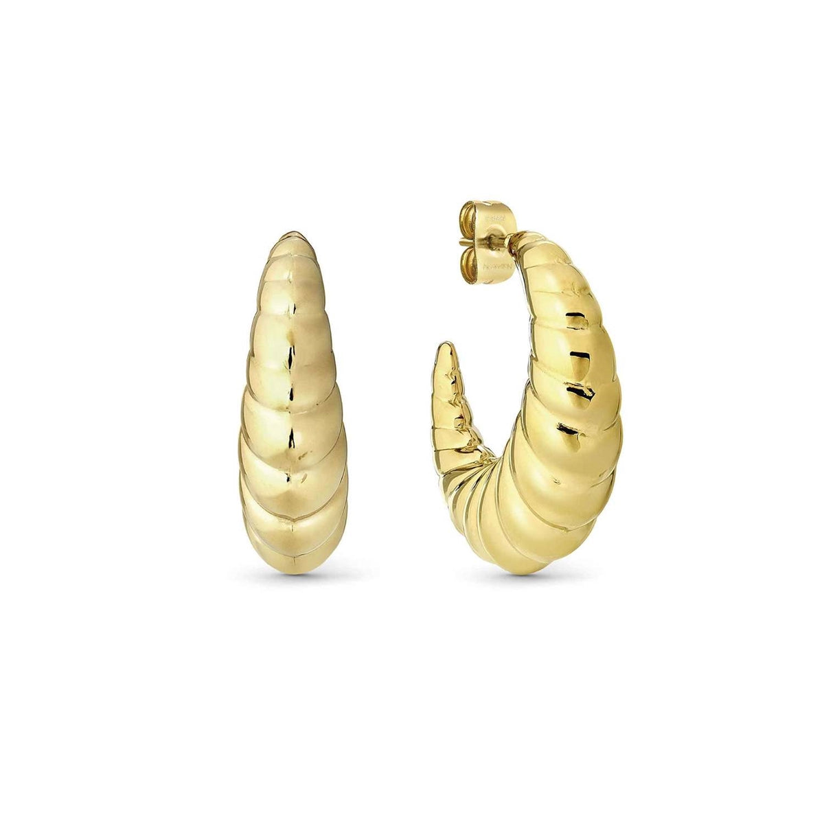 Nomination Gold Ecclettica Ripple Dome Earrings