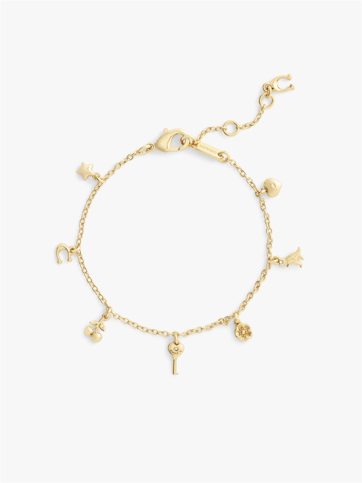 Coach Gold Classic Mini Charms Bracelet