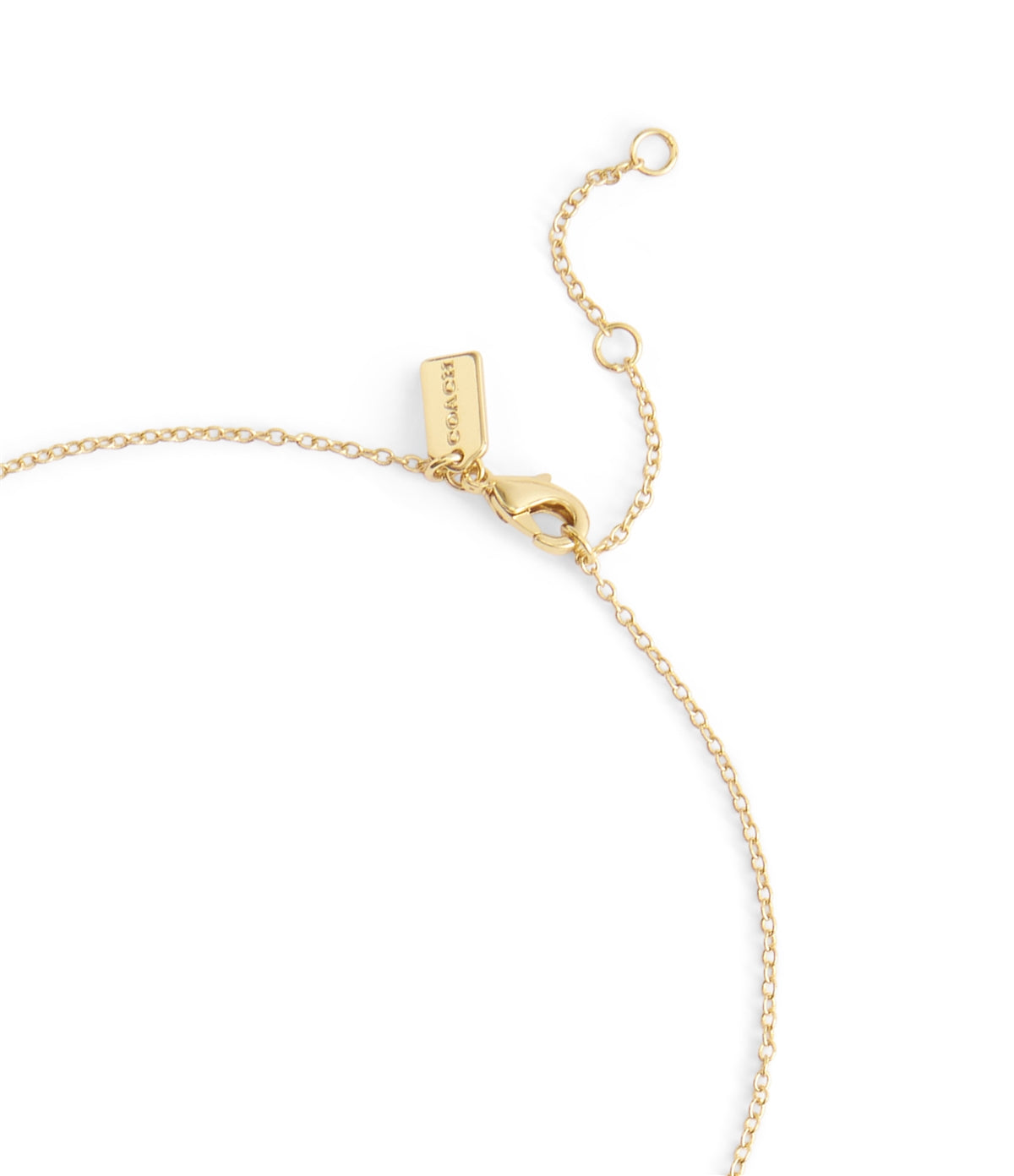 Coach Gold Quilted Side Heart Necklace