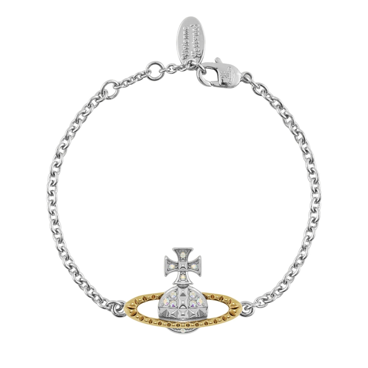 Vivienne Westwood Silver Two Tone Mayfair Bas Relief Bracelet