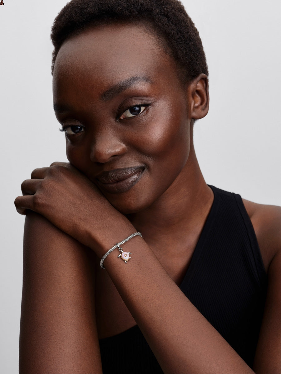Pandora 2026 Pink Sea Turtle Lab-grown Diamond Dangle Charm