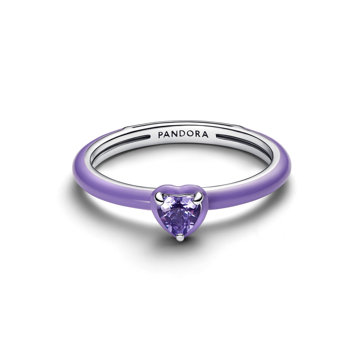 Pandora Silver Purple Chakra Heart Ring