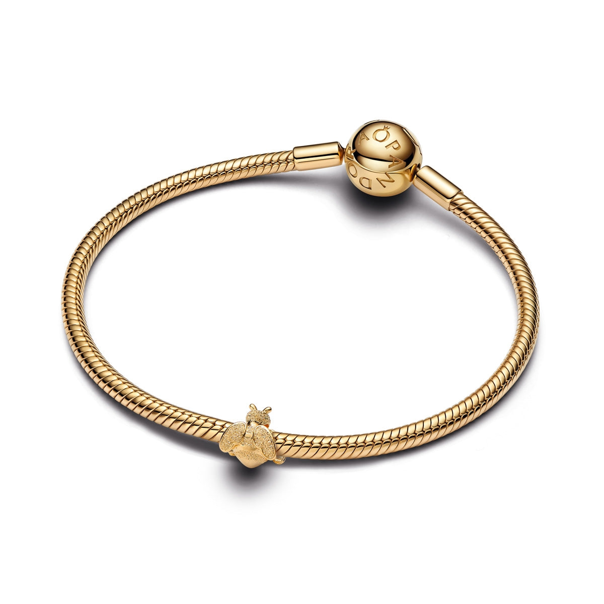 Pandora Gold Textured Bee Mini Charm