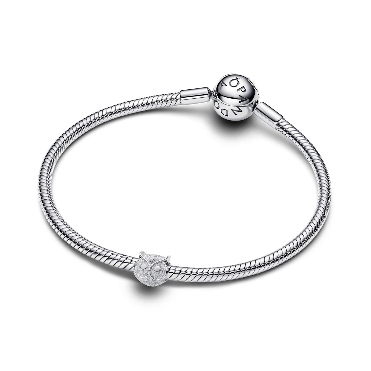 Pandora Silver Textured Owl Mini Charm