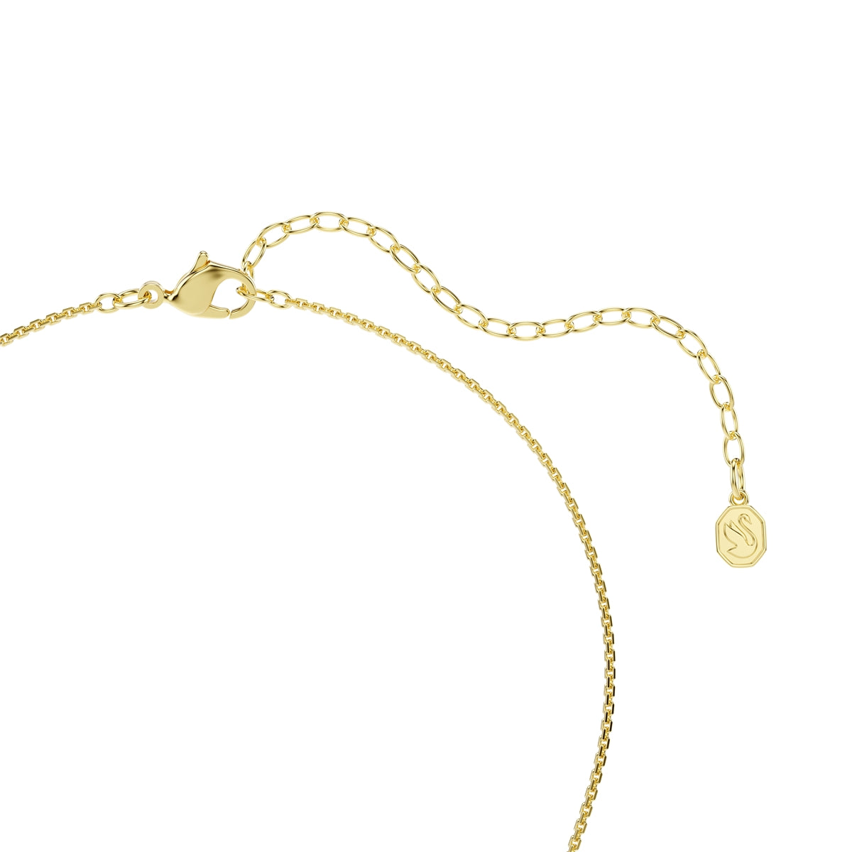 Swarovski Gold Hyperbola Round Cut White Crystal Necklace