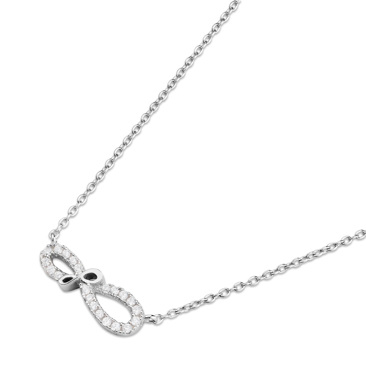 Argento Silver CZ Infinite Necklace
