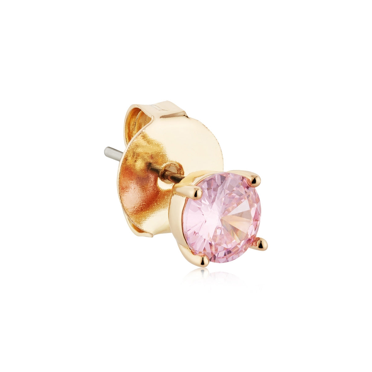 August Woods Gold Pink Sorbet Stud Earrings