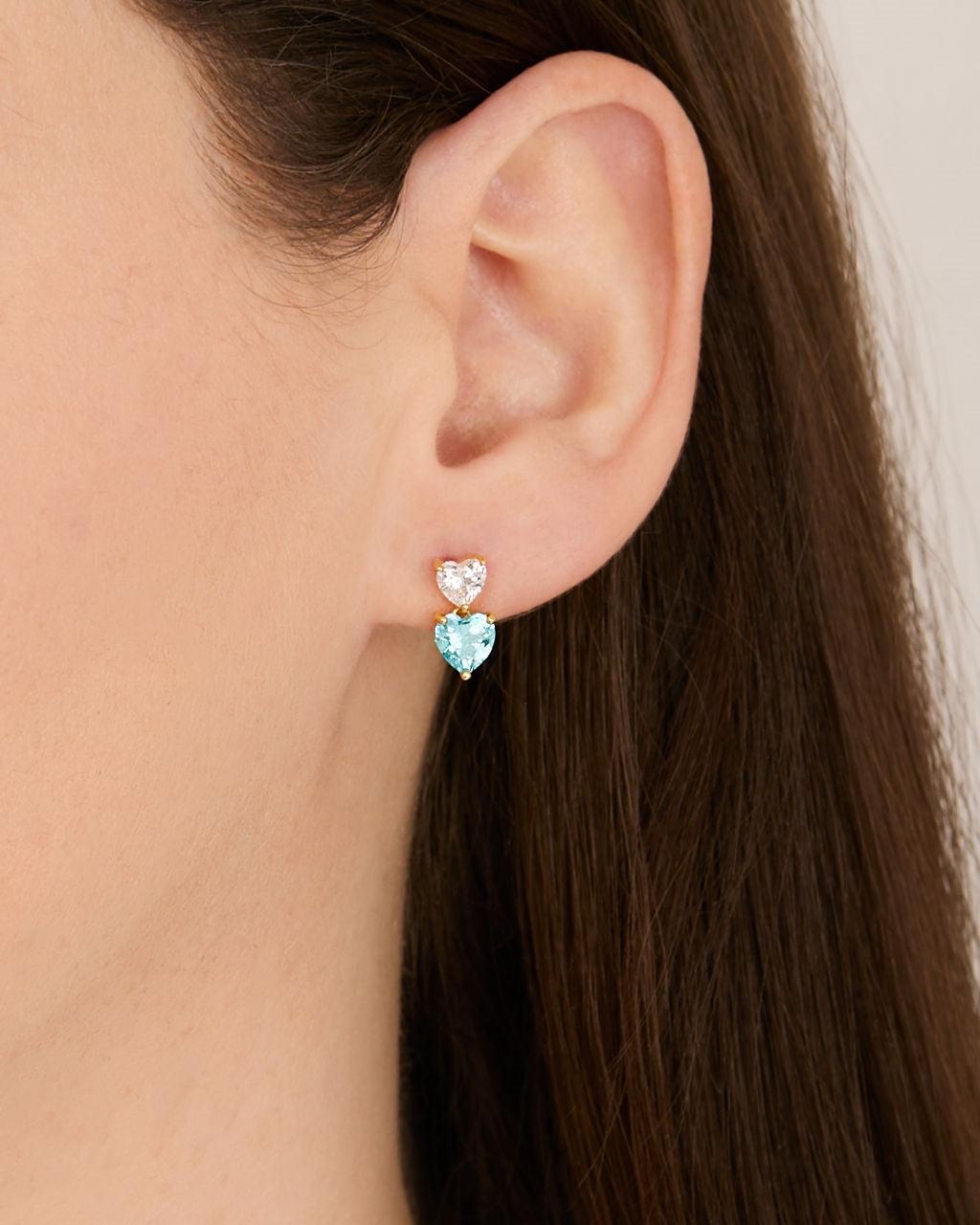 Argento Gold Aqua Double Heart Gift Set