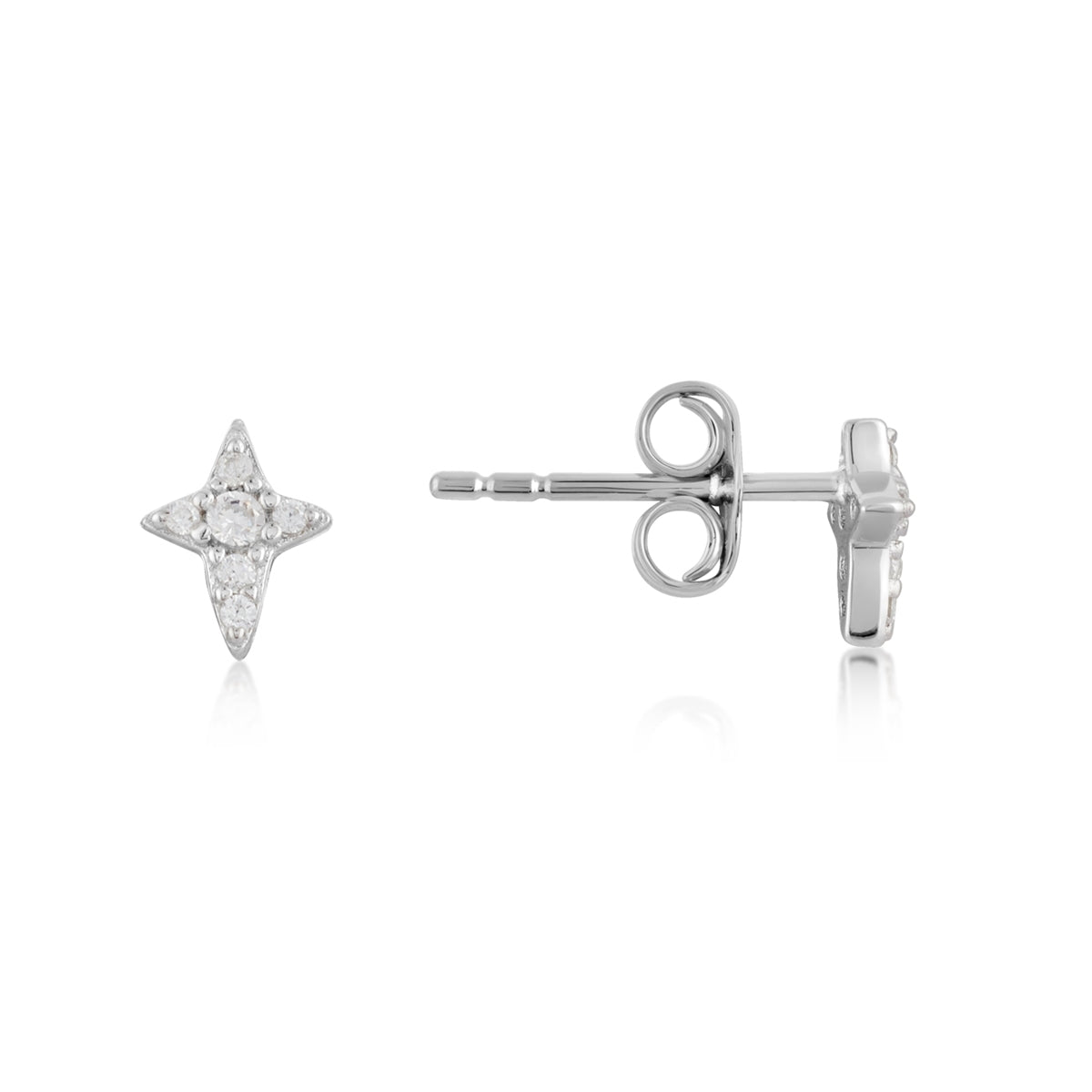 Argento Silver Floral Star Earring Set