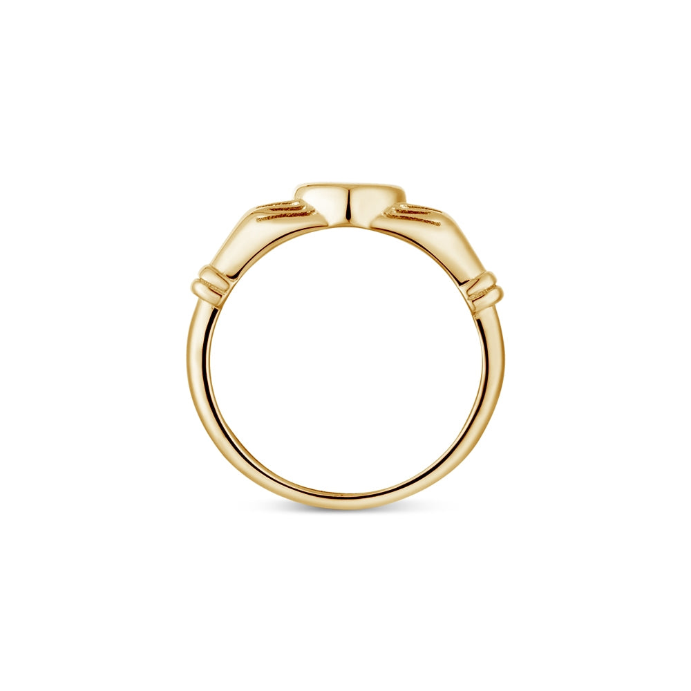 Argento Gold 14k Engravable Claddagh Ring