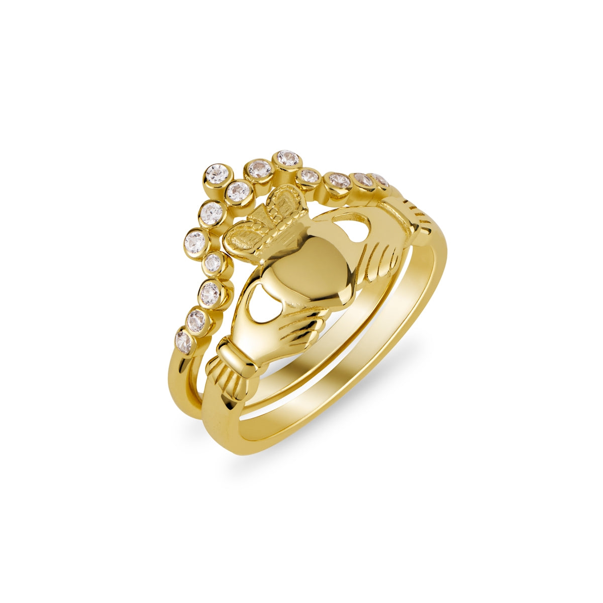 Argento Gold 14k Stacking Ring for Claddagh