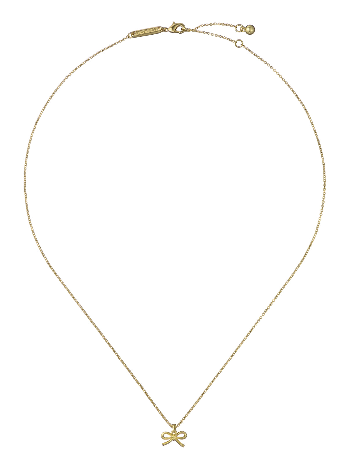 Ted Baker Gold Blaire Mini Metal Bow Necklace