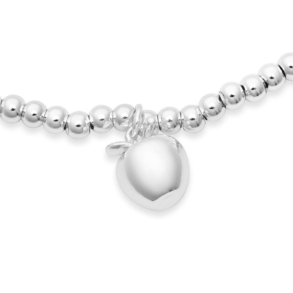 Karma Silver Teacher's Apple Stretch Bracelet