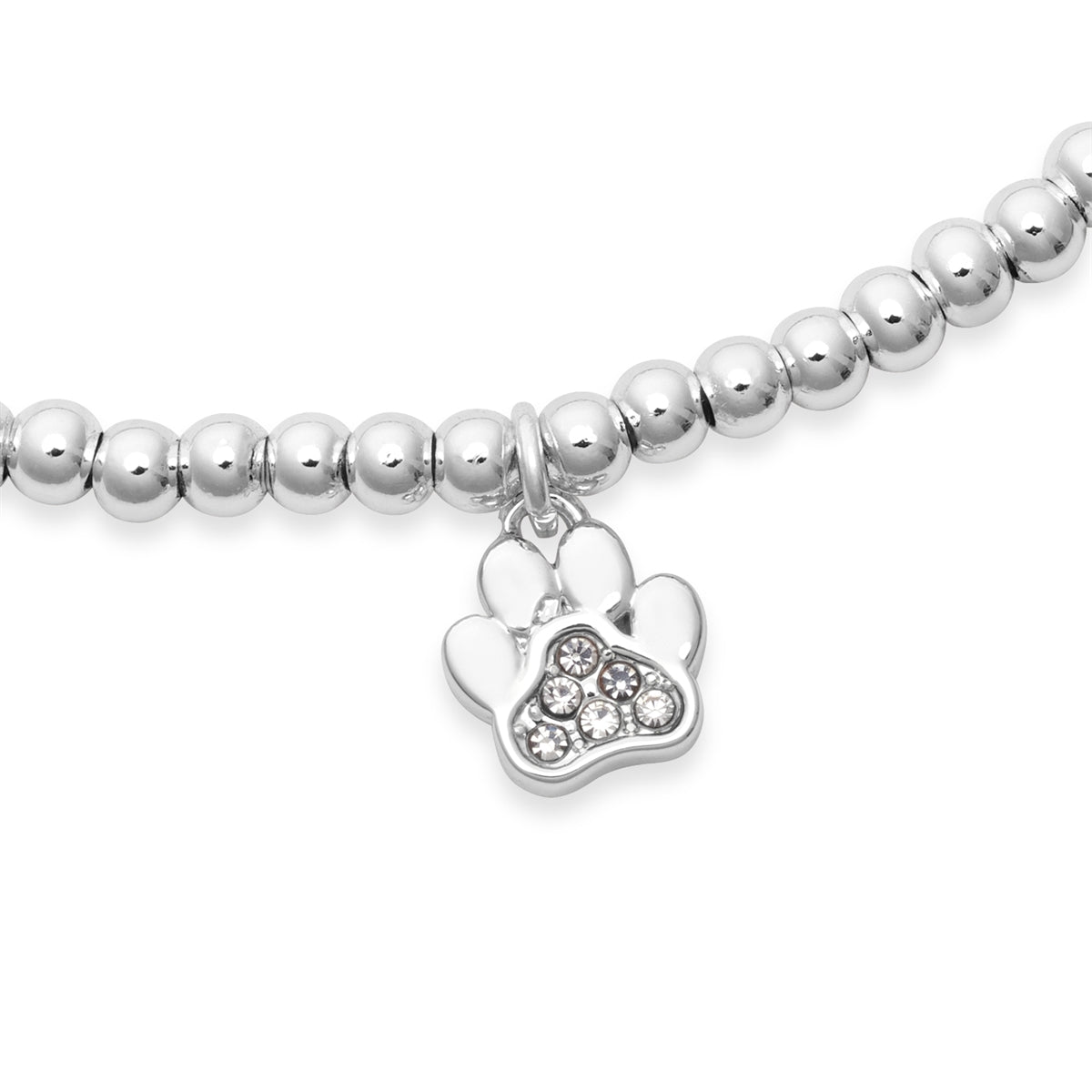 Karma Silver Paw Stretch Bracelet