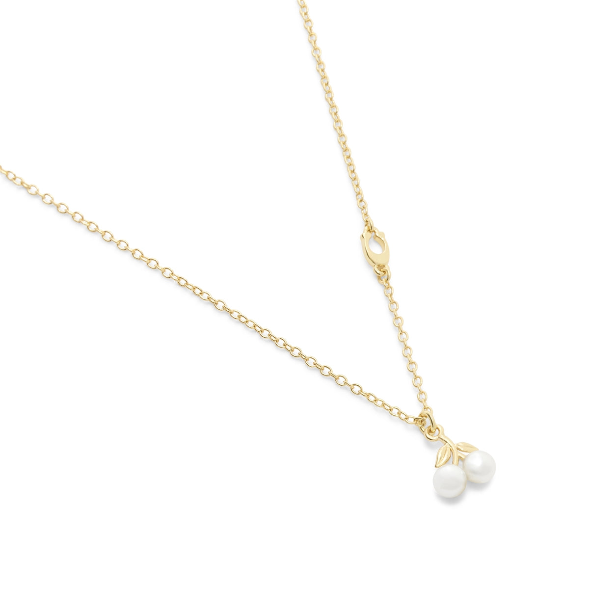 Coach Gold Pearl Cherry Necklace