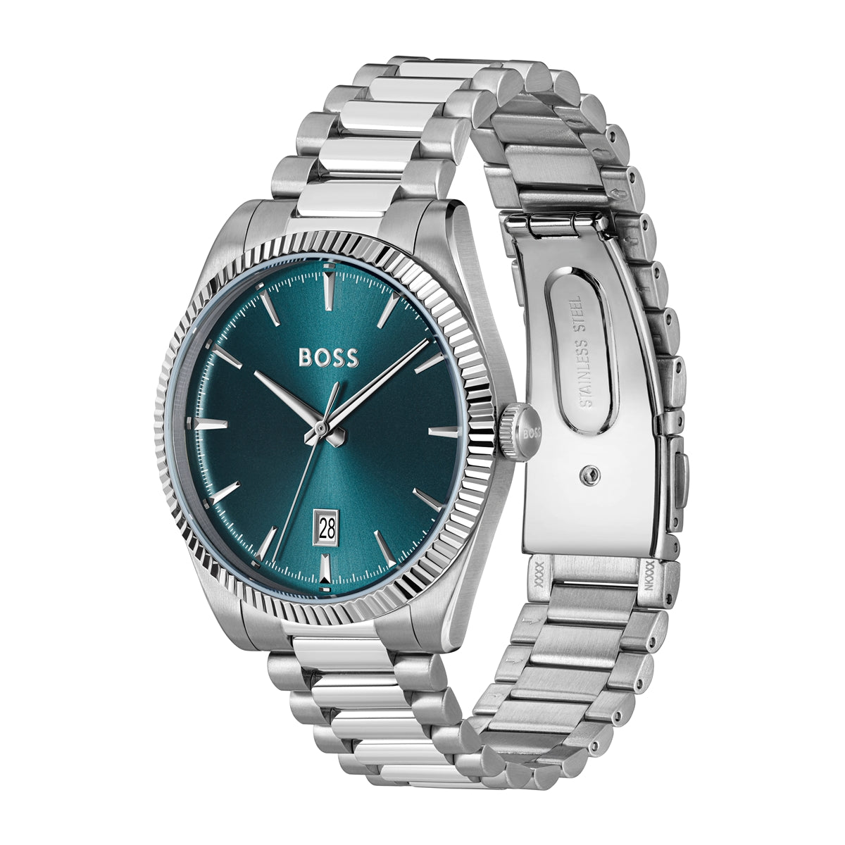 Boss Silver Cheswick Blue Dial Watch