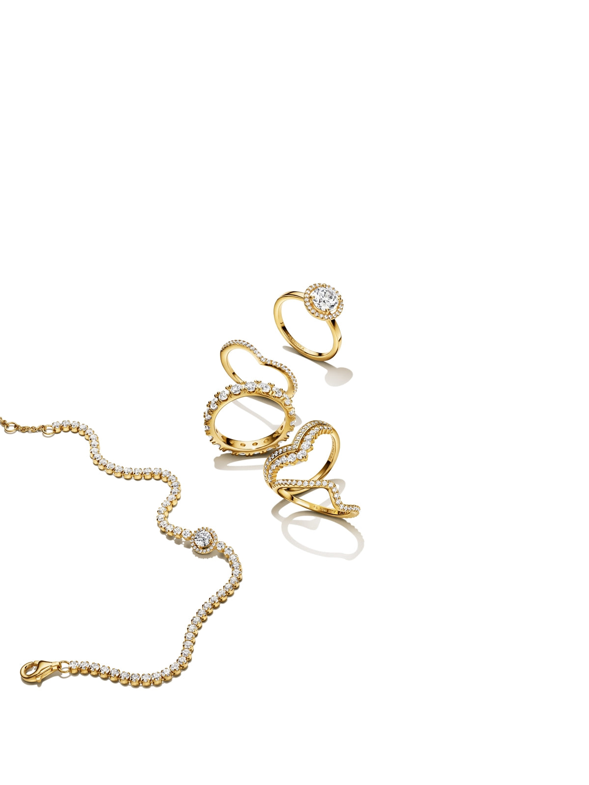 Pandora Gold Wishbone Ring