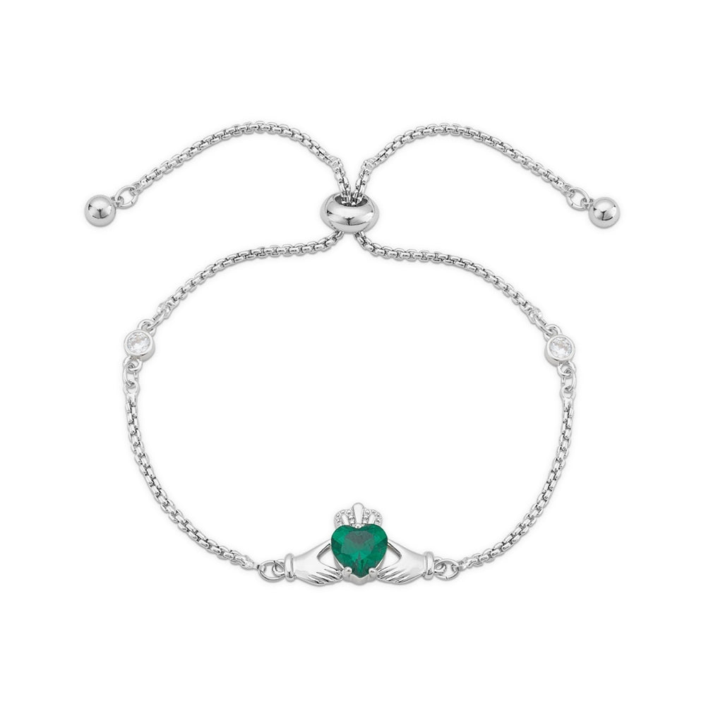 Karma Silver Green Claddagh Set